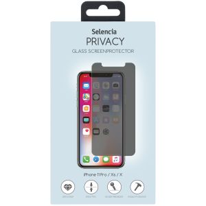 Selencia Gehard Glas Privacy Screenprotector iPhone 11 Pro / Xs / X