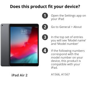 Defender Backcover met strap iPad Air 2 (2014)