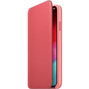 Apple Leather Folio Bookcase iPhone Xs Max - Peony Pink