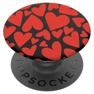 PopSockets iMoshion PopGrip - Red Hearts - Black