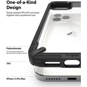 Ringke Fusion X Backcover iPhone 12 (Pro) - Zwart