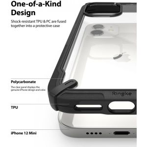 Ringke Fusion X Backcover iPhone 12 Mini - Zwart
