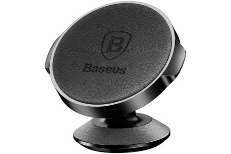 Baseus Leather Magnetic Car Mount - Telefoonhouder auto - Dashboard - Magnetisch - Zwart