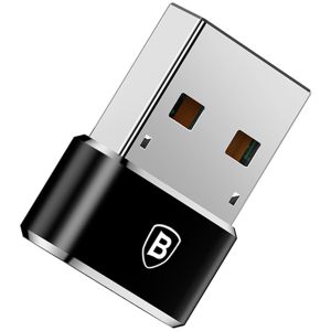 Baseus USB naar USB-C adapter - Zwart