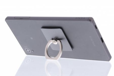 Mobile phone ring stand universeel - Grijs