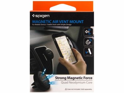 Spigen Magnetic Air Vent Mount - Telefoonhouder auto - Ventilatierooster - Magnetisch - Zwart