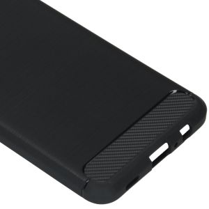 Brushed Backcover Samsung Galaxy A12 - Zwart