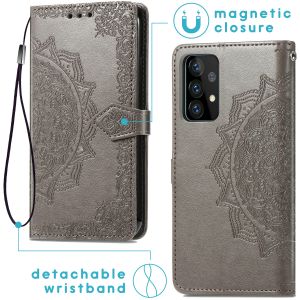 iMoshion Mandala Bookcase Samsung Galaxy A52(s) (5G/4G) - Grijs