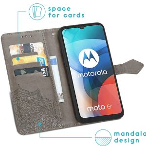 iMoshion Mandala Bookcase Motorola Moto E7 - Grijs