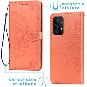 iMoshion Mandala Bookcase Samsung Galaxy A72 - Oranje