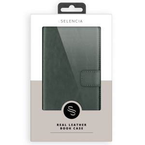 Selencia Echt Lederen Bookcase Samsung Galaxy S20 - Groen