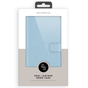 Selencia Echt Lederen Bookcase Samsung Galaxy A71 - Lichtblauw