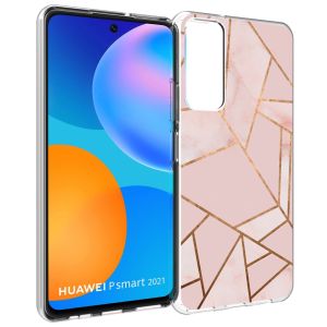 iMoshion Design hoesje Huawei P Smart (2021) - Grafisch Koper / Roze