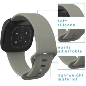 iMoshion Siliconen bandje Fitbit Versa 4 / 3 / Sense (2) - Donkergrijs