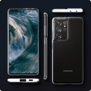 Spigen Liquid Crystal Backcover Samsung Galaxy S21 Ultra