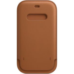 Apple Leather Sleeve MagSafe iPhone 12 (Pro) - Saddle Brown