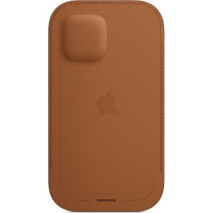 Apple Leather Sleeve MagSafe iPhone 12 (Pro) - Saddle Brown