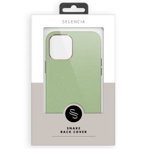 Selencia Gaia Slang Backcover iPhone 12 (Pro) - Groen