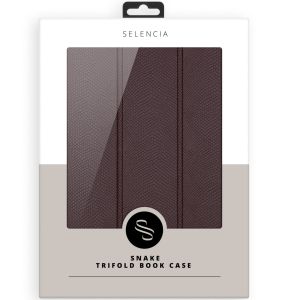 Selencia Kesia Slang Trifold Bookcase Galaxy Tab A7 - Donkerrood