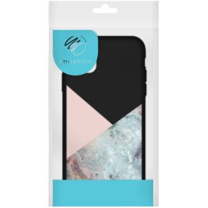iMoshion Design hoesje iPhone 11 - Marmer - Roze / Zwart