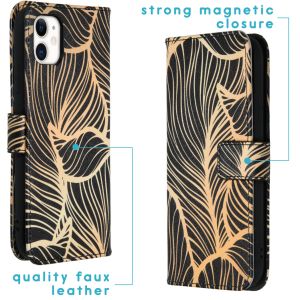 iMoshion Design Softcase Bookcase iPhone 11 - Golden Leaves