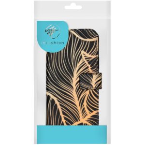 iMoshion Design Softcase Bookcase Galaxy A21s - Golden Leaves