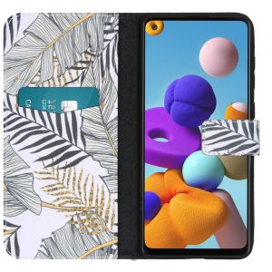 iMoshion Design Softcase Bookcase Galaxy A21s - Glamour Botanic