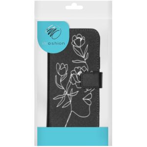 iMoshion Design Softcase Bookcase Galaxy A21s - Woman Flower Black