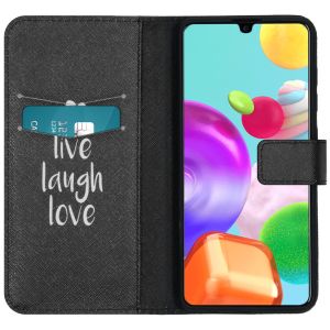 iMoshion Design Softcase Bookcase Galaxy A41 - Live Laugh Love