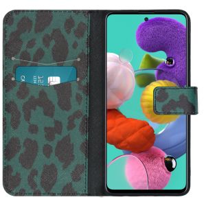 iMoshion Design Softcase Bookcase Samsung Galaxy A51 - Green Leopard