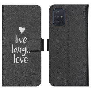iMoshion Design Softcase Bookcase Galaxy A71 - Live Laugh Love