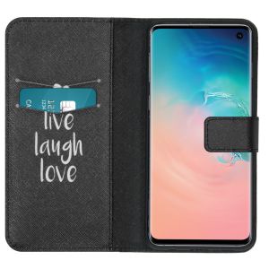 iMoshion Design Softcase Bookcase Galaxy S10 - Live Laugh Love