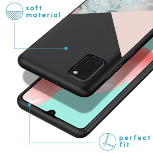iMoshion Design hoesje Samsung Galaxy A41 - Marmer - Roze / Zwart
