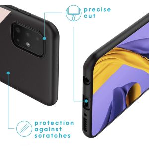 iMoshion Design hoesje Samsung Galaxy A51 - Marmer - Roze / Zwart