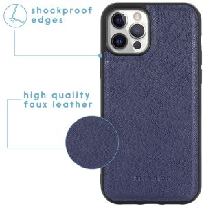 iMoshion Luxe Portemonnee iPhone 12 (Pro) - Donkerblauw