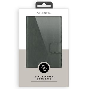 Selencia Echt Lederen Bookcase Samsung Galaxy S21 Plus - Groen