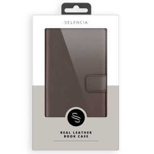 Selencia Echt Lederen Bookcase Samsung Galaxy S21 Plus - Bruin
