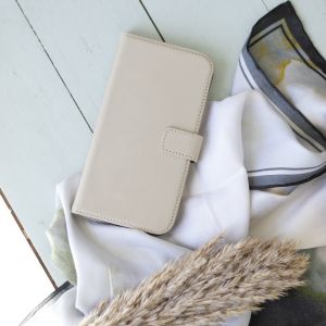 Selencia Echt Lederen Bookcase Samsung Galaxy S21 - Lichtgrijs