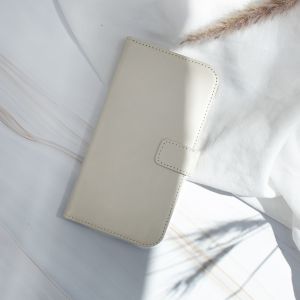 Selencia Echt Lederen Bookcase Samsung Galaxy S21 - Lichtgrijs