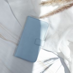 Selencia Echt Lederen Bookcase Samsung Galaxy S21 - Lichtblauw