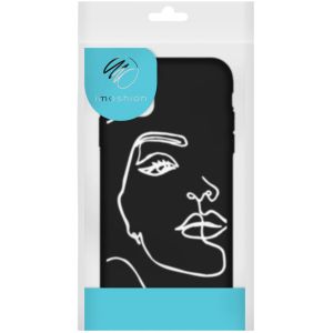 iMoshion Design hoesje Samsung Galaxy A71 - Abstract Gezicht - Wit