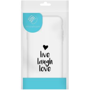 iMoshion Design hoesje iPhone 12 Mini - Live Laugh Love - Zwart