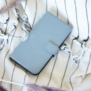 Selencia Echt Lederen Bookcase Samsung Galaxy A72 - Lichtblauw