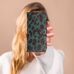 iMoshion Design Softcase Bookcase Huawei P30 Lite - Green Leopard