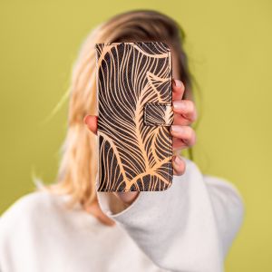 iMoshion Design Softcase Bookcase Samsung Galaxy A71 - Golden Leaves