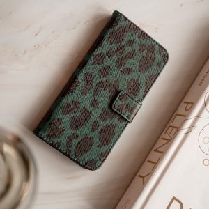 iMoshion Design Softcase Bookcase iPhone 12 Mini - Green Leopard