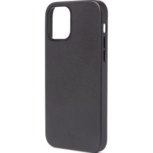 Decoded Leather Backcover MagSafe iPhone 12 (Pro) - Zwart