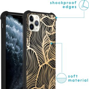 iMoshion Design hoesje met koord iPhone 11 Pro - Bladeren - Goud