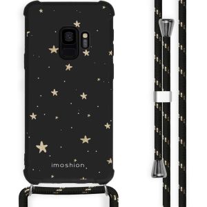 Zwitsers Meedogenloos Dubbelzinnig iMoshion Design hoesje met koord voor de Samsung Galaxy S9 - Sterren -  Zwart / Goud | Smartphonehoesjes.nl