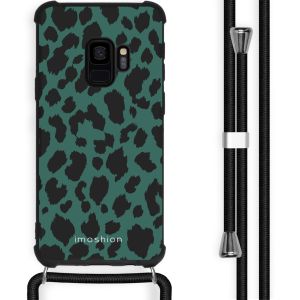 iMoshion Design hoesje met koord Samsung Galaxy S9 - Luipaard - Groen / Zwart